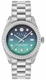 Women's Philipp Plein Queen Supreme Green Dial Steel Band Watch PW7FA0626