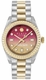 Women's Philipp Plein Queen Supreme Red Dial Steel Band Watch PW7FA0726