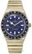 Women's Q Timex 36mm Blue Lapis Lazuli Dial Gold-Tone Stainless Steel Watch TW2V92400