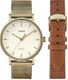 Women's Timex Fairfield Gold Tone Mesh & Brown Band Watch Set TWG016600
