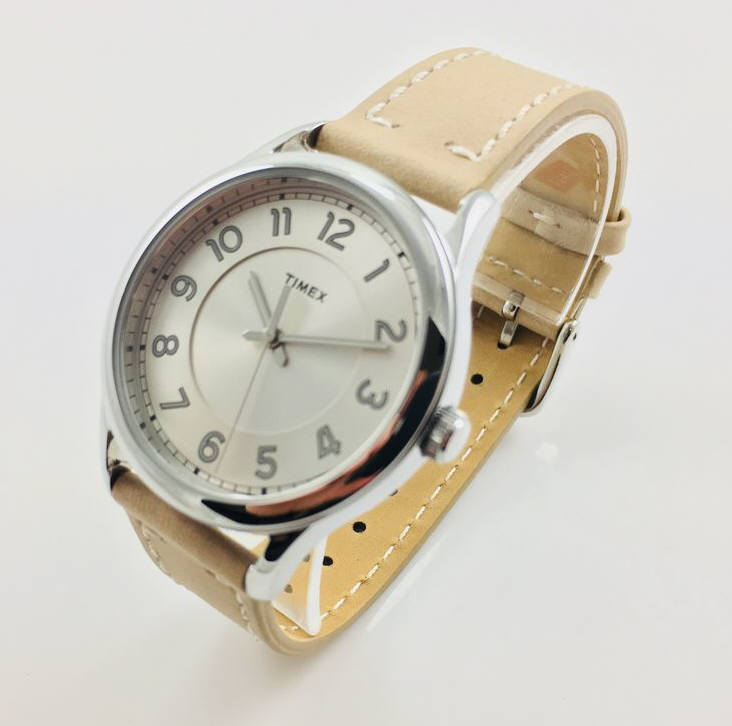 Women's Timex New England Pink Sand Leather Band Watch TW2R23200