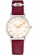 Women's Versace Essential Red Leather Strap Watch VEK400221