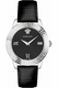 Women's Versace Greca Stainless Steel Black Leather Strap Watch VEVC00821