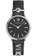 Women's Versace V-Circle Black Leather Strap Watch VE8104122