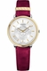 Women's Versace V-Circle Burgendy Leather Strap Watch VE8101819