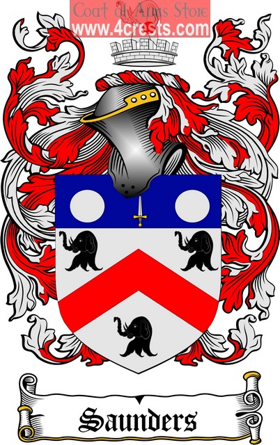 Saunders Coat Of Arms / Saunders Family Crest