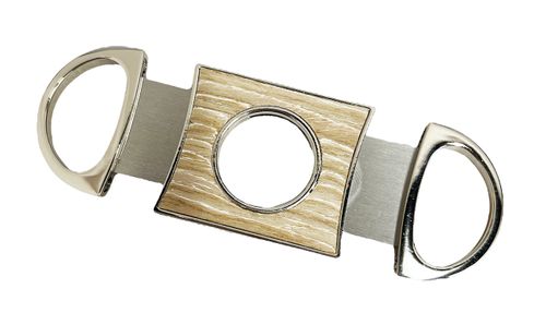 Brizard & Co Double Guillotine Series II Bleached Oak and Royal Blue Cigar Cutter