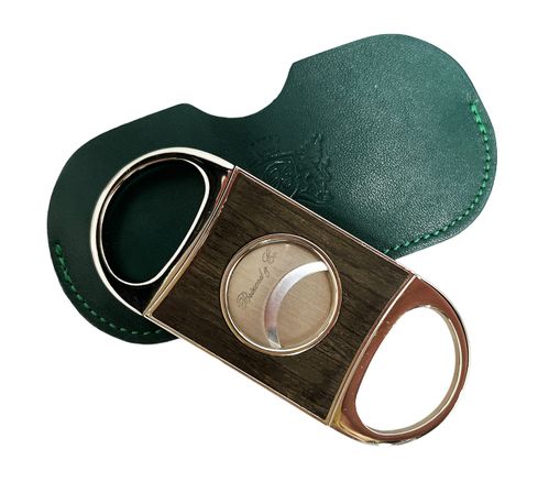 Brizard & Co Double Guillotine Series II Gunmetal Ebony and Racing Green Cigar Cutter