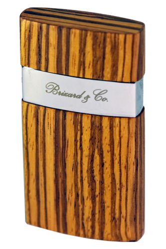 Brizard & Co Venezia Single Jet Flower Flame Lighter - Zebrawood