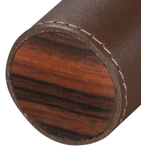 Brizard  Sunrise Coffee Leather and Ebony Single Cigar Tube - Made in USA