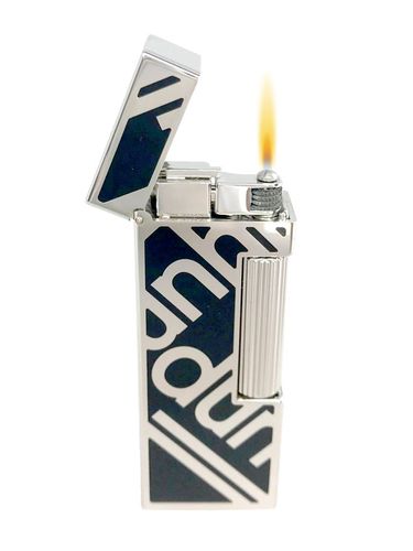 Dunhill Rollagas Canvas Palladium Plated- Black