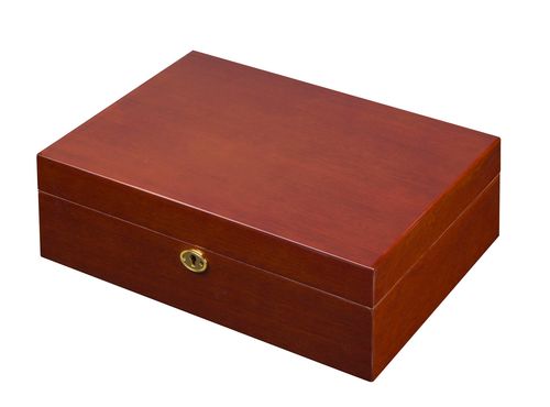 Laquered Finish Cigar Humidor - Holds 60 to 80 cigars