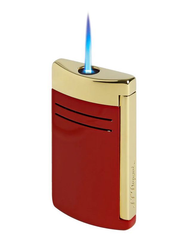 S.T. Dupont MaxiJet Burgundy and Gold Lighter