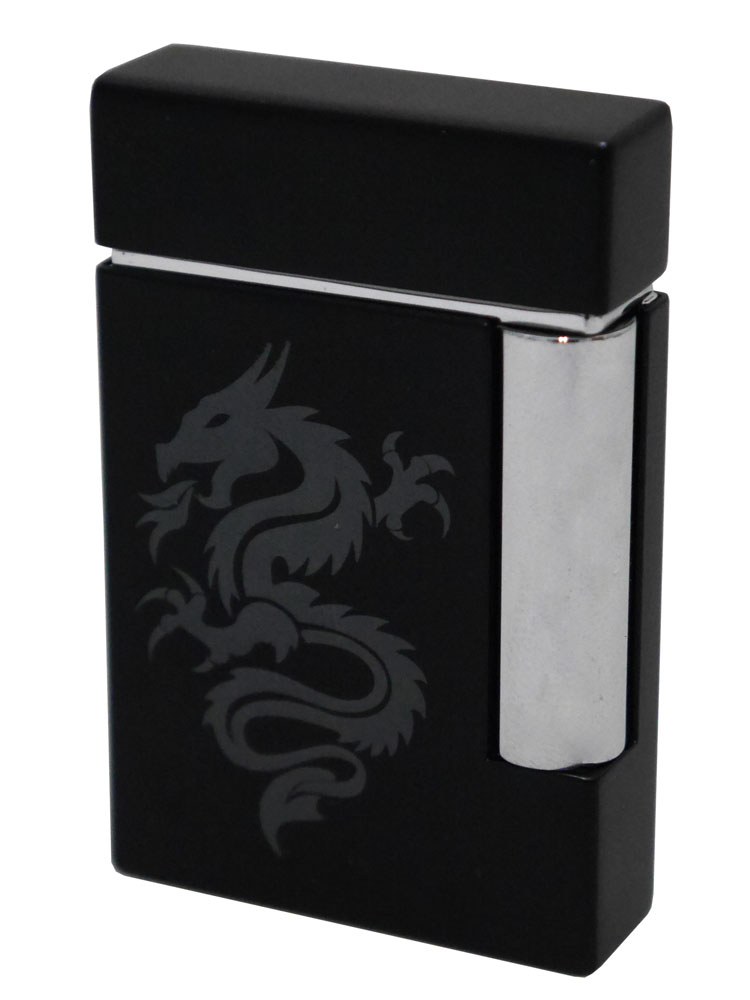 S.T. Dupont Matte Black Dragon Ligne 8 Cigar Lighter