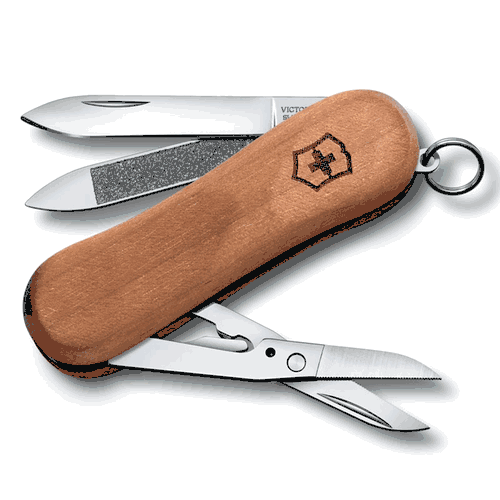 Swiss Army Evolution Wood 81 65mm Pocket Knife - Walnut