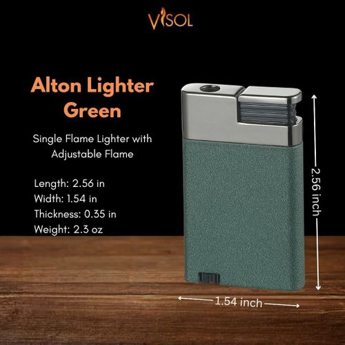 Visol Alton Single Torch Flame Cigar Lighter - Green