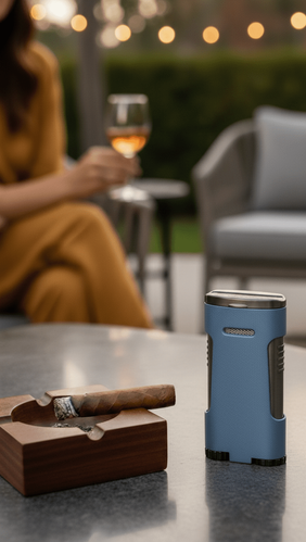 Visol Blaze Triple Torch Flame Cigar Lighter - Blue
