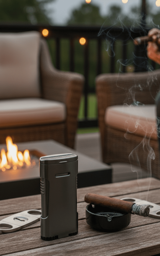 Visol Blaze Triple Torch Flame Cigar Lighter - Gunmetal
