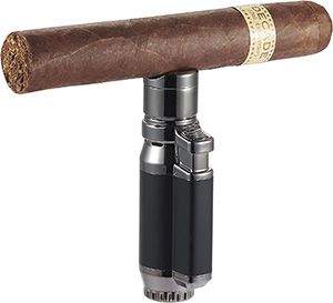 Visol Bulldog Quad Flame Cigar Lighter - Black