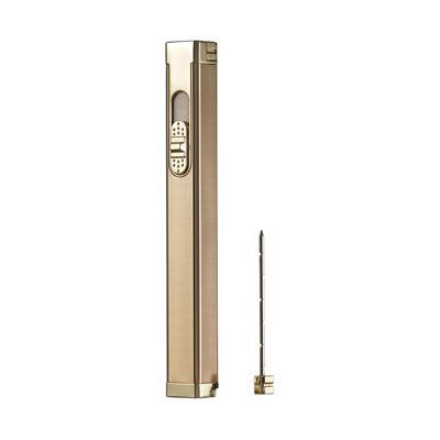 Visol Canary Gold Single Torch Cigar Lighter with Built-In Punch Cutter