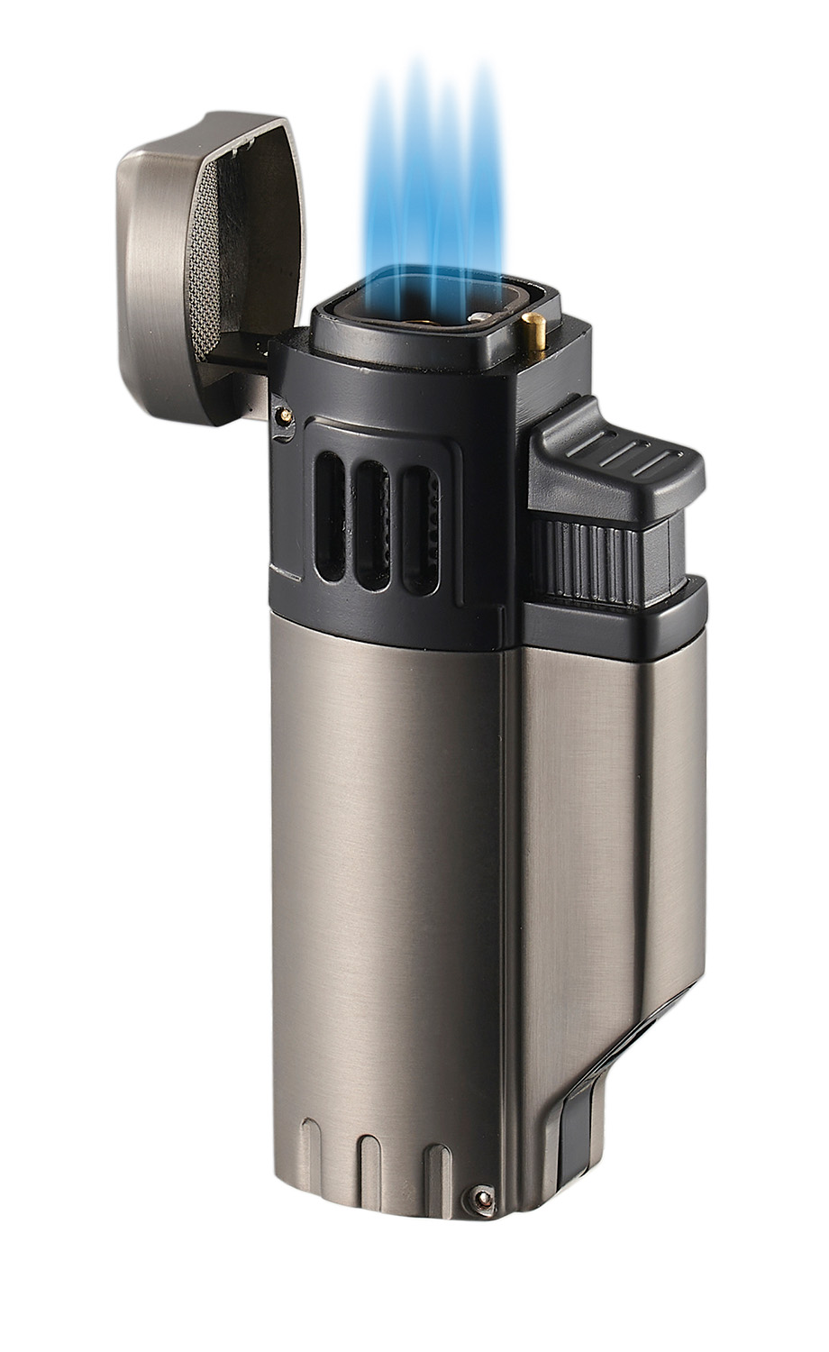 Visol Contempo Quad Flame Torch Lighter Gunmetal