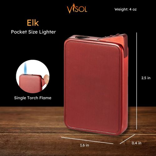 Visol Elk 3 Colors Retail Prepack - 20 Cigar Lighters