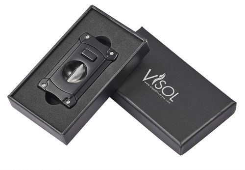 Visol Ferris Black V Cut Cigar Cutter