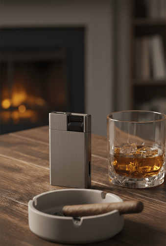 Visol Flatso Flat Torch Cigar Lighter - Gunmetal Visol Flatso Flat Torch Cigar Lighter - Gunmetal