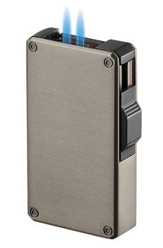 Visol Glacier Double Torch Cigar Lighter - Gunmetal