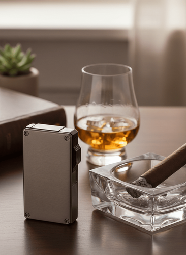 Visol Glacier Double Torch Cigar Lighter - Gunmetal