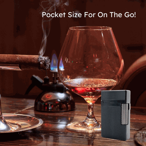 Visol Hubbard Barley Soft Flame and Torch Flame Flint Lighter - Black