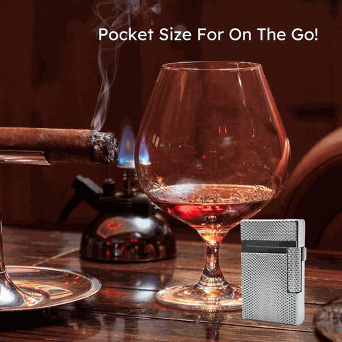 Visol Hubbard Barley Soft Flame and Torch Flame Flint Lighter - Chrome