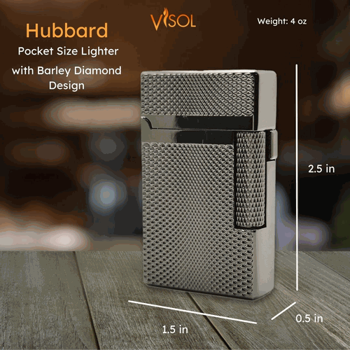 Visol Hubbard Barley Soft Flame and Torch Flame Flint Lighter - Gunmetal