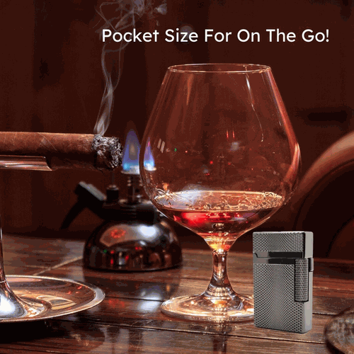 Visol Hubbard Barley Soft Flame and Torch Flame Flint Lighter - Gunmetal
