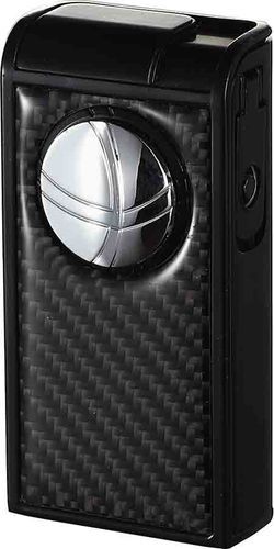 Visol Infinity Double Torch Carbon Fiber Black Cigar Lighter