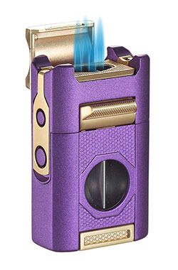 Visol Joplin Quad Torch Flame Lighter - Purple
