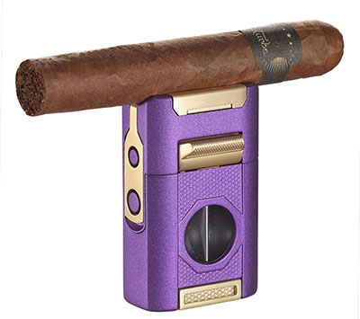 Visol Joplin Quad Torch Flame Lighter - Purple