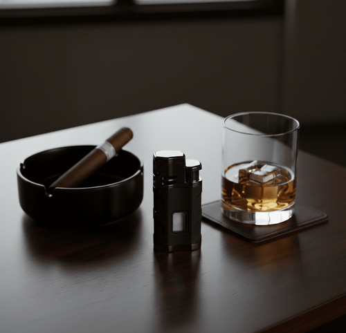 Visol Kauai Triple Flame Cigar Lighter - Black