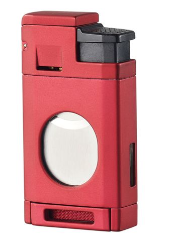 Visol LighCut Red Triple Torch Flame Lighter and Cigar Cutter