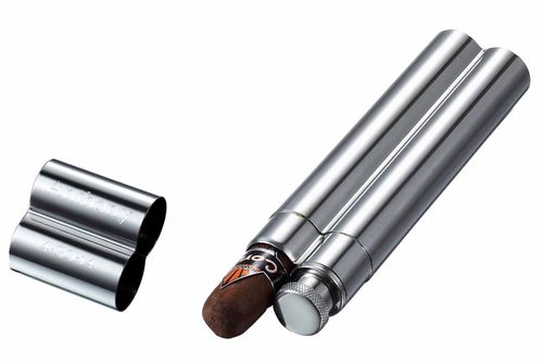 Visol Malamute Stainless Steel Cigar Tube & Flask - Free Engraving