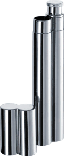 Visol Malamute Stainless Steel Cigar Tube & Flask - Free Engraving