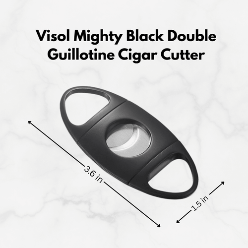 Visol Mighty Black Double Guillotine Cigar Cutter
