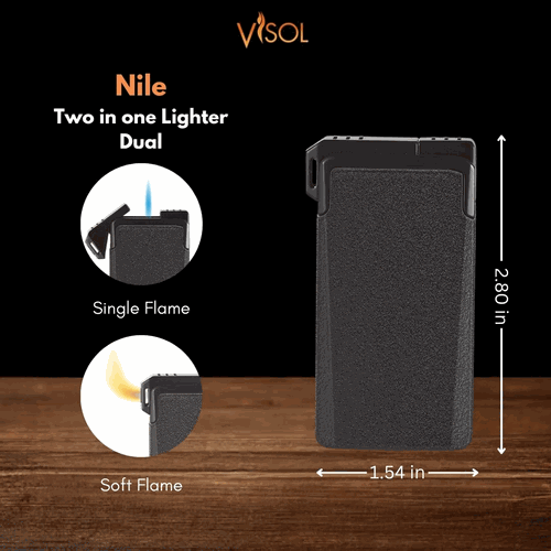 Visol Nile Two-in-One Single Jet & Pipe Lighter