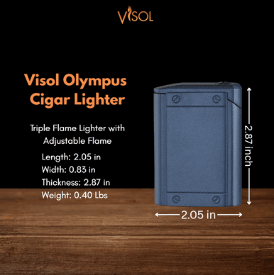 Visol Olympus Triple Torch Flame Cigar Lighter - Blue