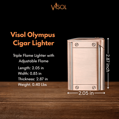 Visol Olympus Triple Torch Flame Cigar Lighter - Bronze