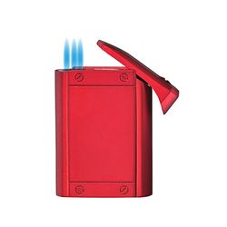 Visol Olympus Triple Torch Flame Cigar Lighter - Red Visol Olympus Triple Torch Flame Cigar Lighter - Red