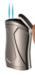 Visol Pisco Dual Torch Cigar Lighter - Gun Metal