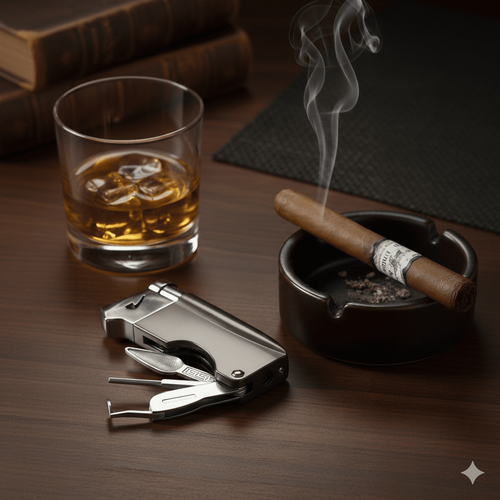 Visol Poseidon Soft Flame Pipe Lighter Retail Prepack - 24 Count