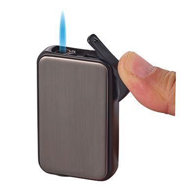 Visol Prague Single Torch Flame Cigar Lighter - Gunmetal