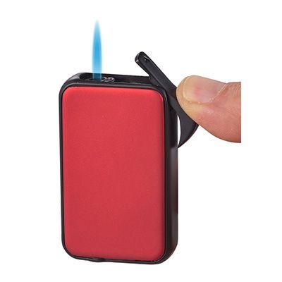 Visol Prague Single Torch Flame Cigar Lighter - Red